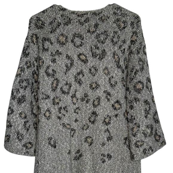 cupcakes & cashmere Gray Leopard Cardigan - Picture 5 of 9